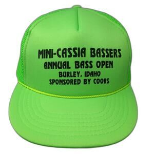 Headmost Trucker Hat Green One Size Mini-Cassia Bassers Coors Burley Idaho Mesh